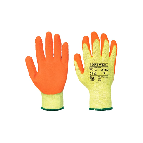 Portwest A150 Latex Classic Grip Glove Orange (10pk)