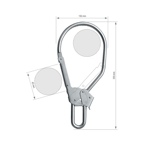 Oversize Scaffold Hook Anchor (83mm Opening)
