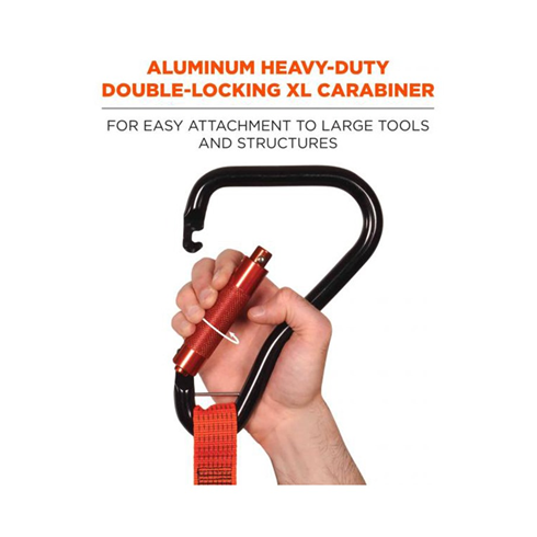 Ergodyne SQUIDS 3149 36kg Heavy Duty Tool Lanyard c/w XL Locking Karabiner and Swivel Karabiner