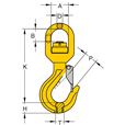 Yoke 8-049N Eye Swivel Latch Hook with Ball-Bearing