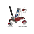 Sealey RJA2500 2.5tonne Aluminium Low Profile Trolley Jack with Rocket Lift