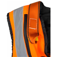 High Visibility ORANGE Jacket Safety Harness Elasticated With Quick Release Buckles