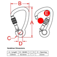 KONG Ovalone Stainless Steel Twistlock Karabiner