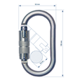 Karabiner Twist Lock AZ011T, Steel (17mm Opening)