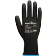 Portwest A195 Touchscreen PU Coated Grip Glove Black (10pk)