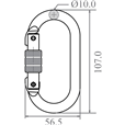 Kratos Safety FA5010117 Steel Screw Lock Karabiner