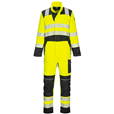 Portwest F507 Flame Resistant Hi-Vis Coverall Yellow/Black