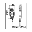 Kratos Safety FA2040215 15mtr Horizontal Use Helixon-S Fall Arrest Block