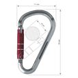 Light Alloy Twist Lock Karabiner AZ111 (45mm Opening)