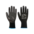 Portwest A195 Touchscreen PU Coated Grip Glove Black (10pk)