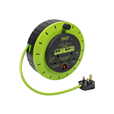 Sealey BCR10G Cassette Type Cable Reel Green with Thermal Trip 2x 230V and 2x USB 10mtr