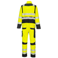 Portwest F507 Flame Resistant Hi-Vis Coverall Yellow/Black