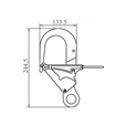 Kratos Safety FA6001602 Anchorage Hook for Telescopic Pole