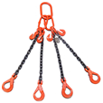 4.25 tonne 4Leg Chainsling, Adjusters c/w Safety Hooks