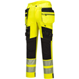 Portwest DX442 Hi-vis Detachable Holster Pocket Trousers Yellow/Black