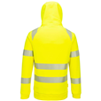 Portwest DX482 Hi-Vis 1/4 Zip Hoodie Yellow