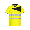 Portwest PW213 Short Sleeve Hi-Vis Cotton Comfort Polo Shirt Yellow/Black