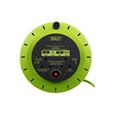 Sealey BCR10G Cassette Type Cable Reel Green with Thermal Trip 2x 230V and 2x USB 10mtr