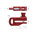 EGRS 4tonne Remote Ground Release Lifting Shackle 150mm Throat Depth