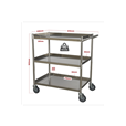 Sealey CX410SS Workshop Trolley 3-Level Stainless Steel