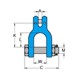 Yoke X-066 G100 Clevis Shackle