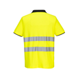 Portwest PW212 Short Sleeve Hi-Vis Cotton Comfort Polo Shirt Yellow/Black