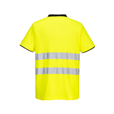Portwest PW213 Short Sleeve Hi-Vis Cotton Comfort Polo Shirt Yellow/Black