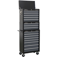 Sealey AP35STACK Tool Chest Combination 16 Drawer with Ball-Bearing Slides - Black/Grey