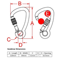 KONG Heavy Duty 60kN Screwgate Karabiner