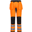 Portwest CD889 - WX2 Eco Hi-Vis Holster Pocket Trousers Orange/Black