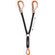 Heightec LE2TS FLEXOR Elasticated Twin Lanyard c/w Scaffold Hooks