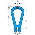 Yoke X-059 G100 Clevis Master/Egg Link