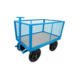 1tonne Heavy Duty Site Trolley c/w Pneumatic Tyres  and Removable Mesh Sides