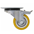 Yellow KSB 500kg Swivel Brake Caster Wheel 