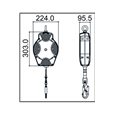 Kratos Safety FA2050412 12mtr Webbing Horizontal Use Helixion Fall Arrest Block