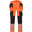 Portwest DX442 Hi-vis Detachable Holster Pocket Trousers Orange/Black