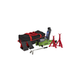 Sealey 2tonne Low Entry Short Chassis Hi-Vis Green Trolley Jack, Accessories & Bag Combo
