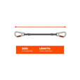 Ergodyne SQUIDS 3149 36kg Heavy Duty Tool Lanyard c/w XL Locking Karabiner and Swivel Karabiner