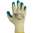 Builders Green Latex Grip Gloves
