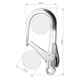 Scaffold Hook Aluminium, AZ024 (100mm Opening)