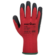 Portwest A100 Latex Grip Glove Red/Black (10pk)