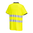 Portwest PW213 Short Sleeve Hi-Vis Cotton Comfort Polo Shirt Yellow/Black