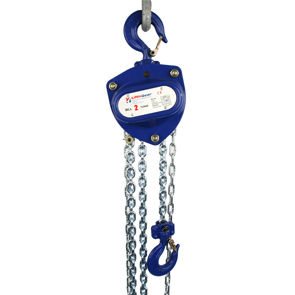 LiftinGear 1500kg x 6mtr Chain Block & Tackle Manual Hand Lifting Pulley Hoist 
