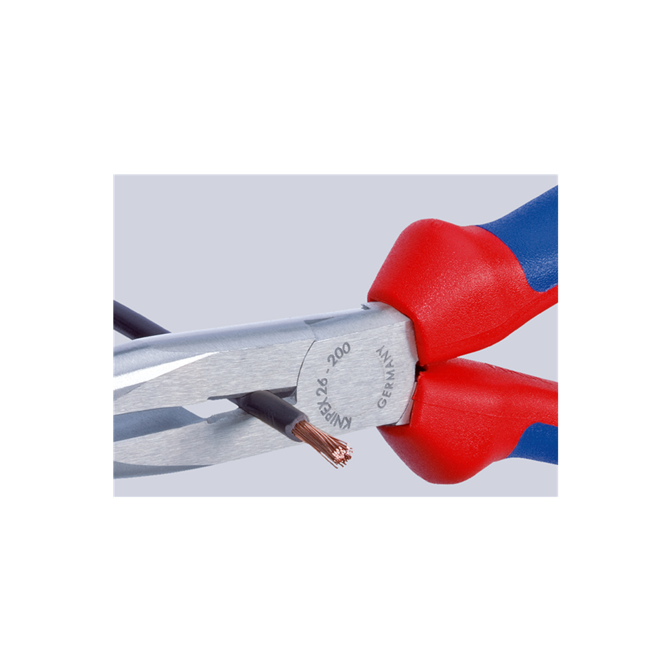KNIPEX 2612200T Snipe Nose Side Cutting Pliers with Tether Attachment