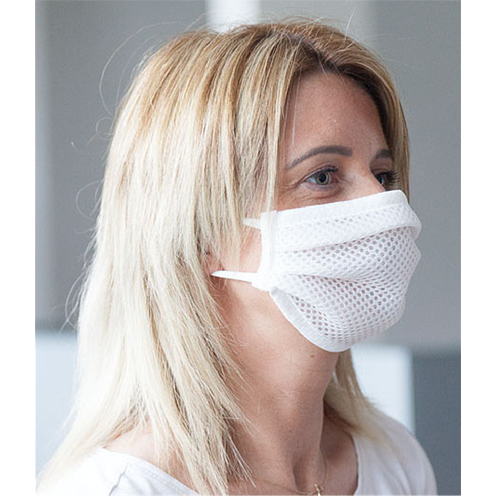 Reusable Easy Breathe Sports Face Mask, White Safety Lifting