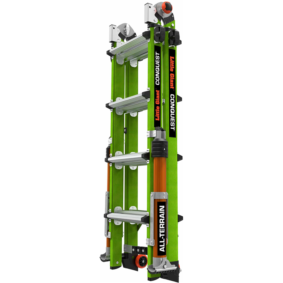 Little Giant Conquest 4 rung Fibreglass All Terrain Multi Purpose Ladder